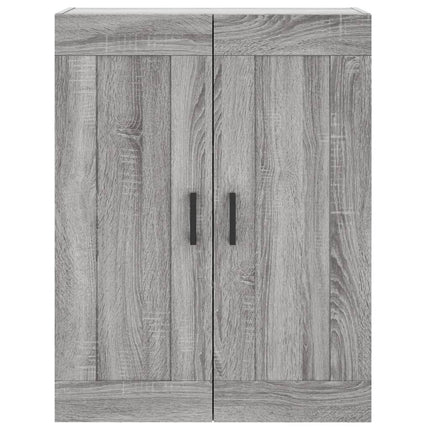 højskab 69,5x34x180 cm konstrueret træ grå sonoma-eg
