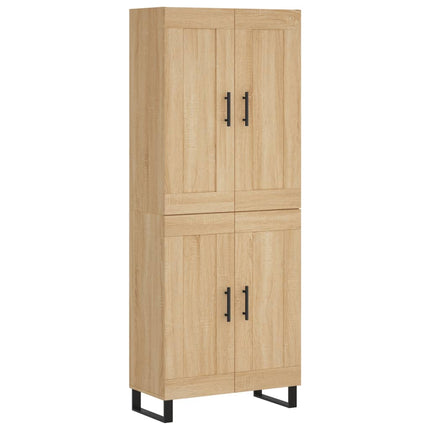 højskab 69,5x34x180 cm konstrueret træ sonoma-eg