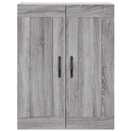 højskab 69,5x34x180 cm konstrueret træ grå sonoma-eg