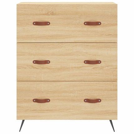 højskab 69,5x34x180 cm konstrueret træ sonoma-eg