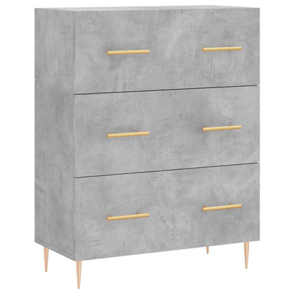 højskab 69,5x34x180 cm konstrueret træ betongrå