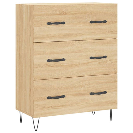 højskab 69,5x34x180 cm konstrueret træ sonoma-eg
