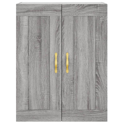 højskab 69,5x34x180 cm konstrueret træ grå sonoma-eg