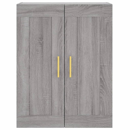 højskab 69,5x34x180 cm konstrueret træ grå sonoma-eg