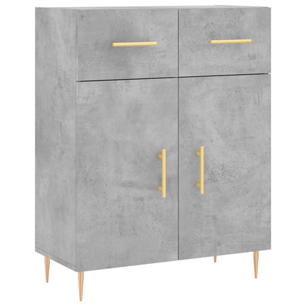 højskab 69,5x34x180 cm konstrueret træ betongrå