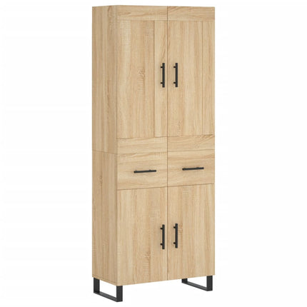 højskab 69,5x34x180 cm konstrueret træ sonoma-eg