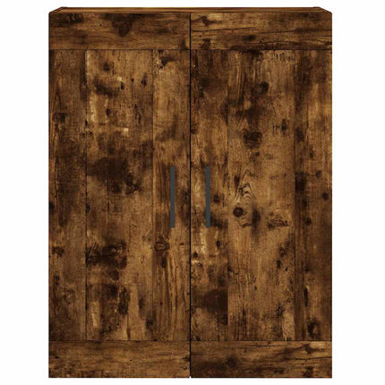 højskab 69,5x34x180 cm konstrueret træ røget egetræsfarve