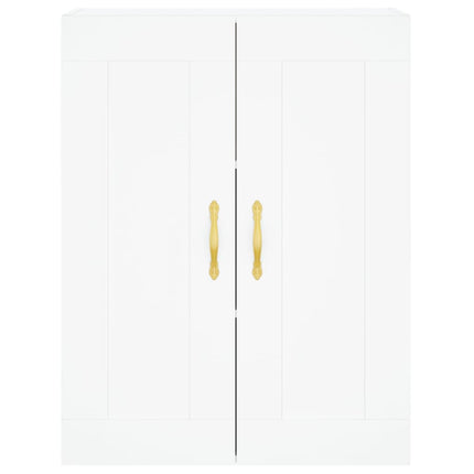 højskab 69,5x34x180 cm konstrueret træ hvid