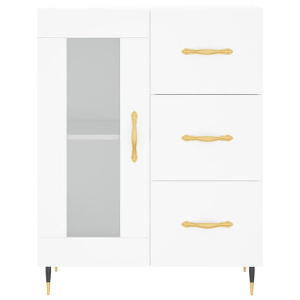 højskab 69,5x34x180 cm konstrueret træ hvid