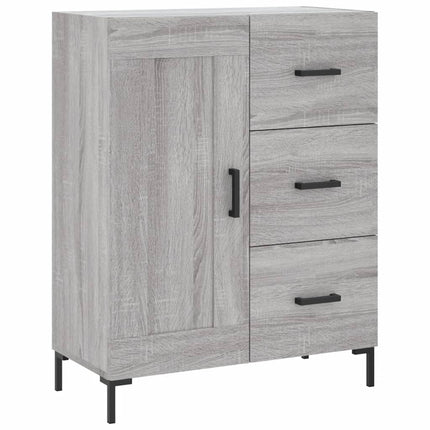 højskab 69,5x34x180 cm konstrueret træ grå sonoma-eg