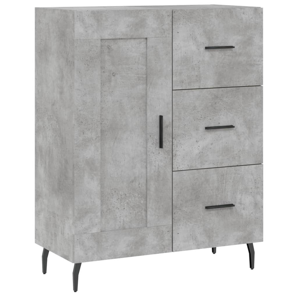 højskab 69,5x34x180 cm konstrueret træ betongrå