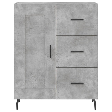 højskab 69,5x34x180 cm konstrueret træ betongrå
