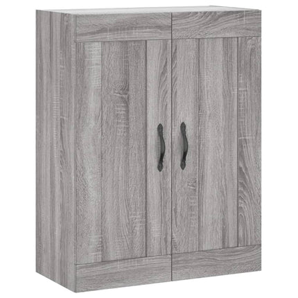 højskab 69,5x34x180 cm konstrueret træ grå sonoma-eg