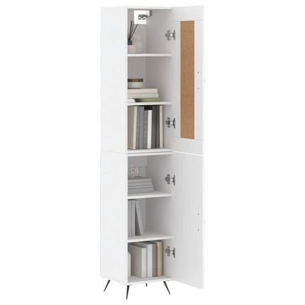 skab 34,5x34x180 cm konstrueret træ hvid