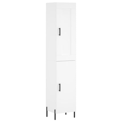 skab 34,5x34x180 cm konstrueret træ hvid