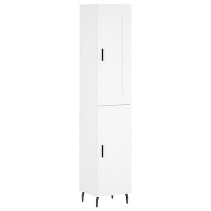 skab 34,5x34x180 cm konstrueret træ hvid