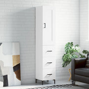 skab 34,5x34x180 cm konstrueret træ hvid