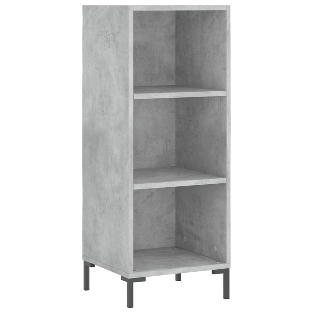 skab 34,5x34x180 cm konstrueret træ betongrå