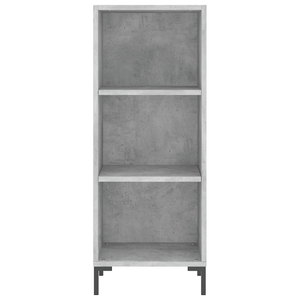 skab 34,5x34x180 cm konstrueret træ betongrå