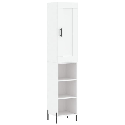 skab 34,5x34x180 cm konstrueret træ hvid