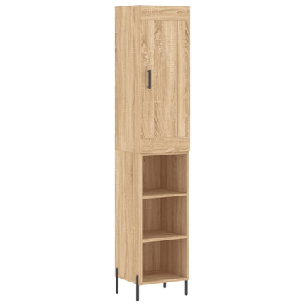 skab 34,5x34x180 cm konstrueret træ sonoma-eg