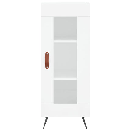 skab 34,5x34x180 cm konstrueret træ hvid højglans