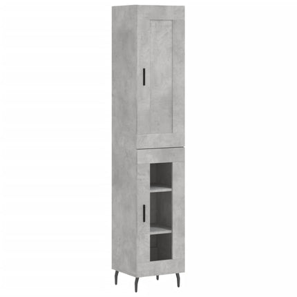 skab 34,5x34x180 cm konstrueret træ betongrå