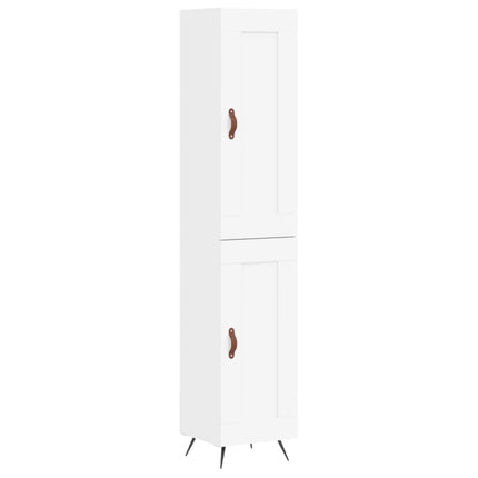 skab 34,5x34x180 cm konstrueret træ hvid