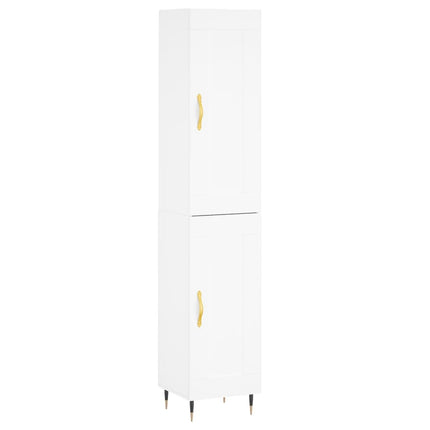 skab 34,5x34x180 cm konstrueret træ hvid