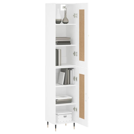 skab 34,5x34x180 cm konstrueret træ hvid