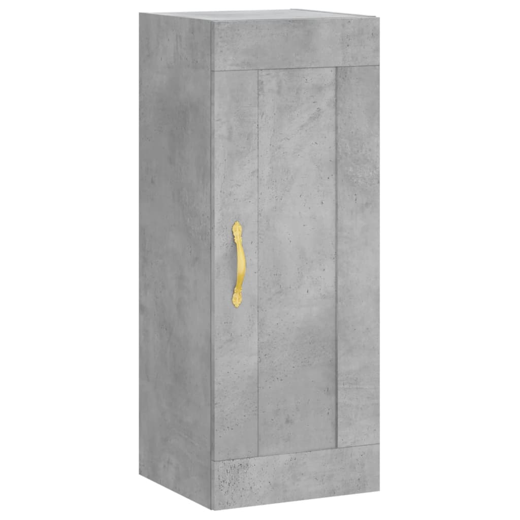 skab 34,5x34x180 cm konstrueret træ betongrå