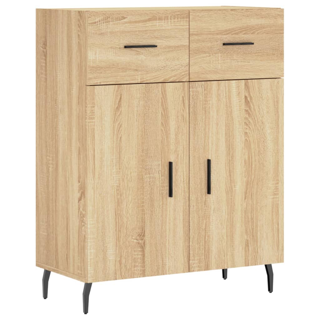 højskab 69,5x34x180 cm konstrueret træ sonoma-eg
