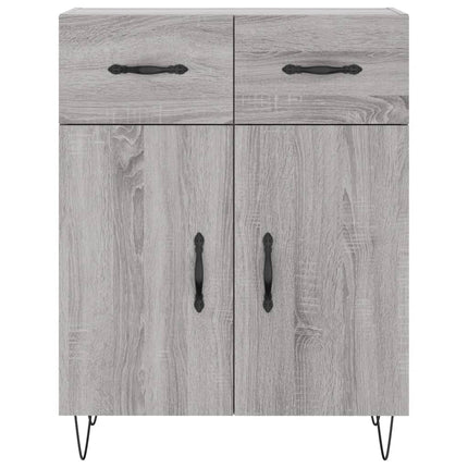 højskab 69,5x34x180 cm konstrueret træ grå sonoma-eg
