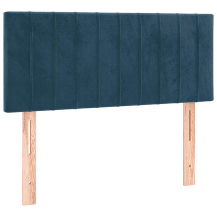 kontinentalseng med madras 100x200 cm fløjl mørkeblå