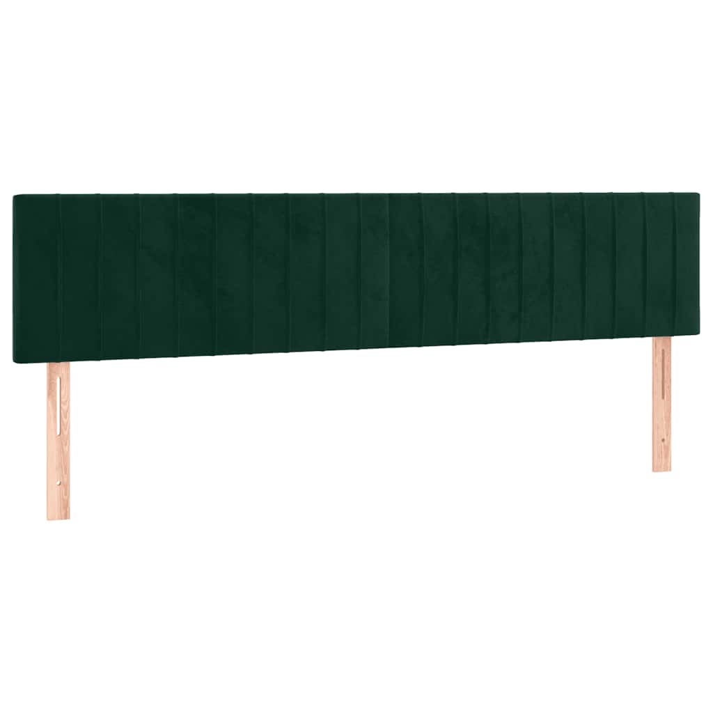 kontinentalseng med madras 160x200 cm fløjl mørkegrøn