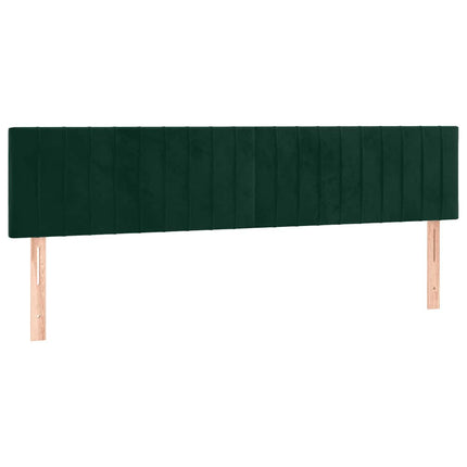 kontinentalseng med madras 160x200 cm fløjl mørkegrøn