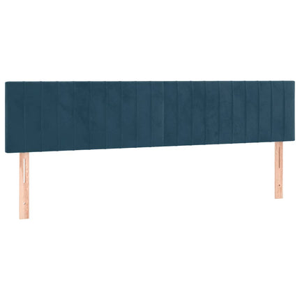kontinentalseng med madras 160x200 cm fløjl mørkeblå