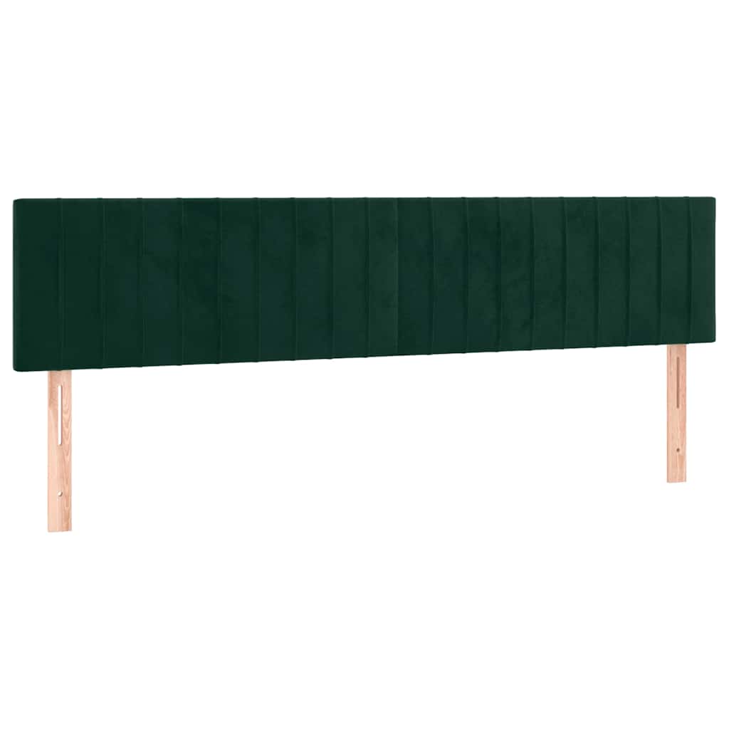 kontinentalseng med madras 180x200 cm fløjl mørkegrøn