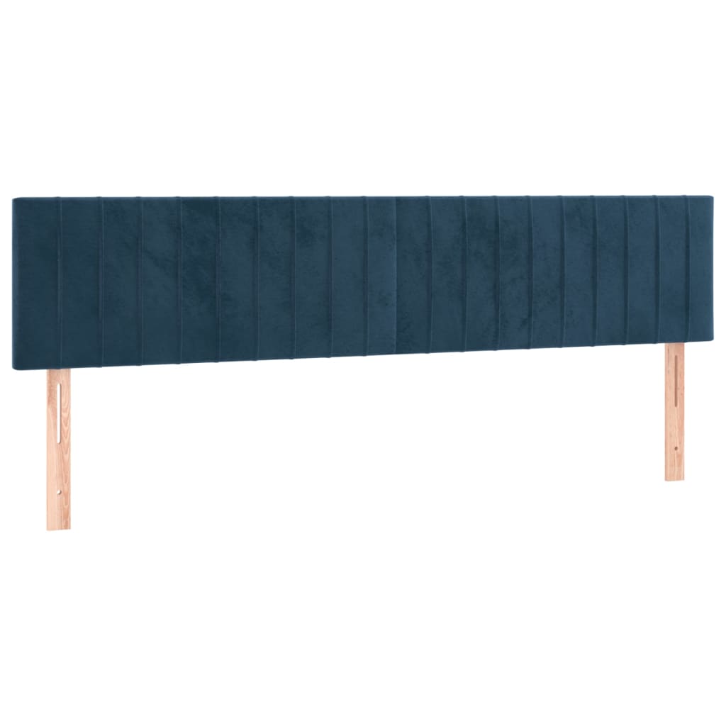 kontinentalseng med madras 180x200 cm fløjl mørkeblå