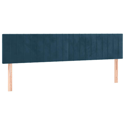 kontinentalseng med madras 180x200 cm fløjl mørkeblå