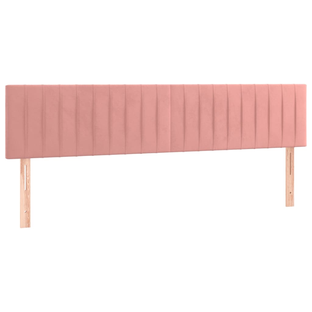 kontinentalseng med madras 200x200 cm fløjl lyserød
