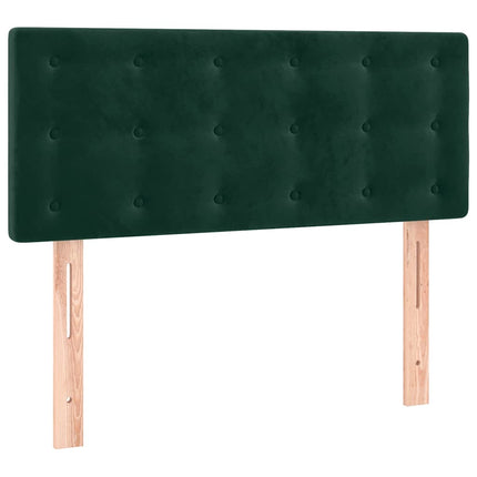 kontinentalseng med madras 100x200 cm fløjl mørkegrøn