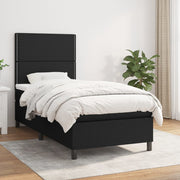 kontinentalseng med madras 100x200 cm stof sort