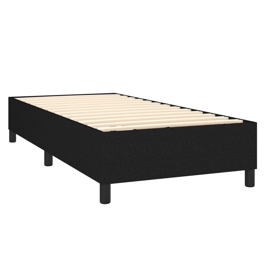 kontinentalseng med madras 100x200 cm stof sort
