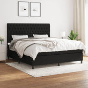 kontinentalseng med madras 180x200 cm stof sort