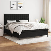 kontinentalseng med madras 160x200 cm stof sort