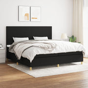 kontinentalseng med madras 200x200 cm stof sort