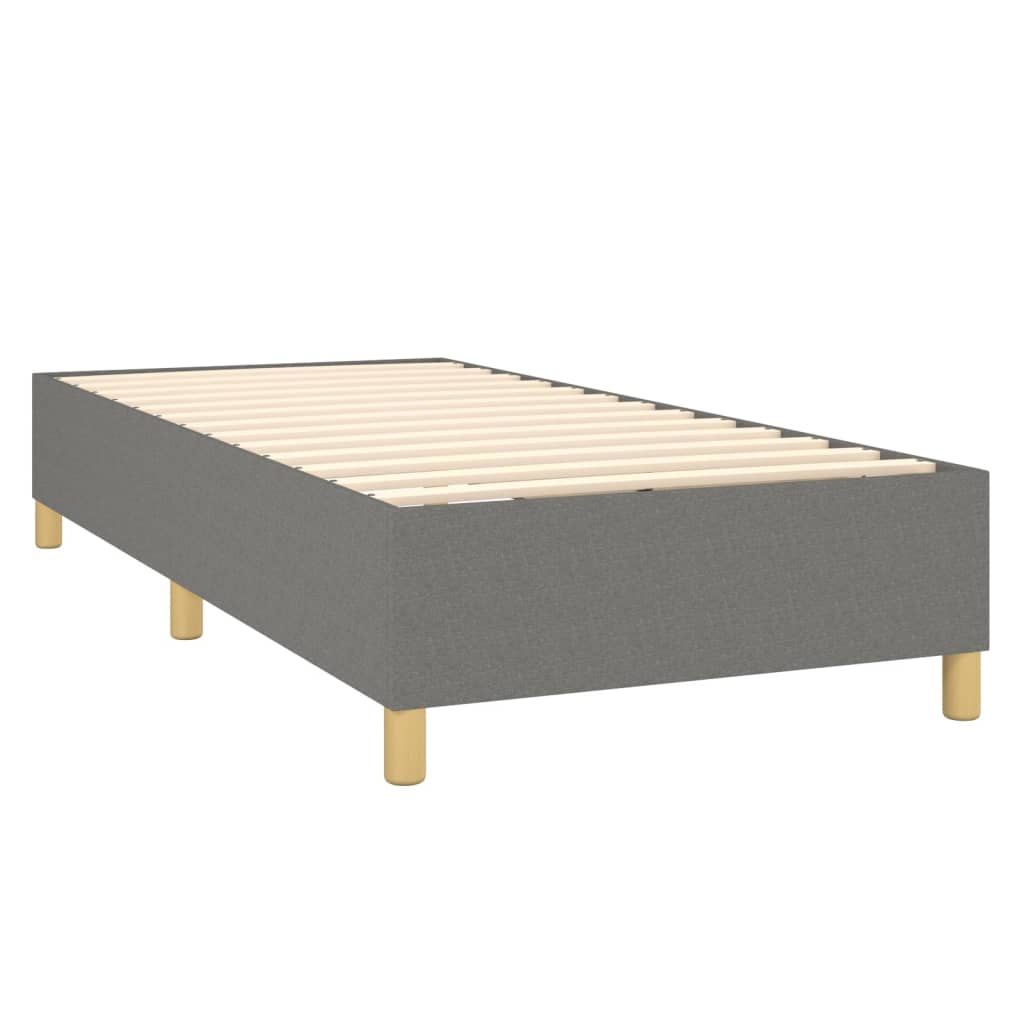 kontinentalseng med madras 90x190 cm stof mørkegrå