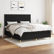 kontinentalseng med madras 180x200 cm stof sort