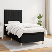 kontinentalseng med madras 80x200 cm stof sort